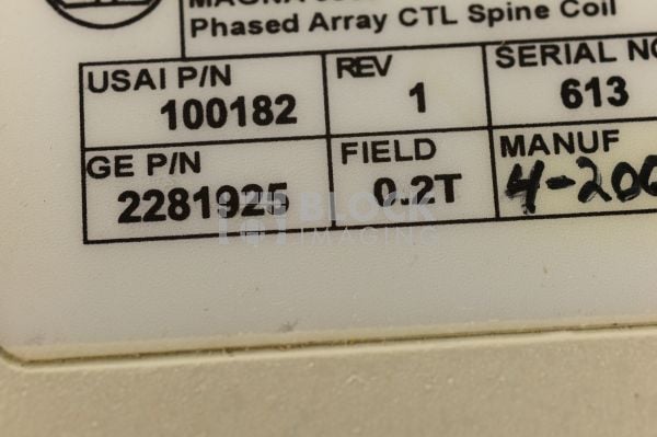 2281925 CTL Coil for GE Open MRI