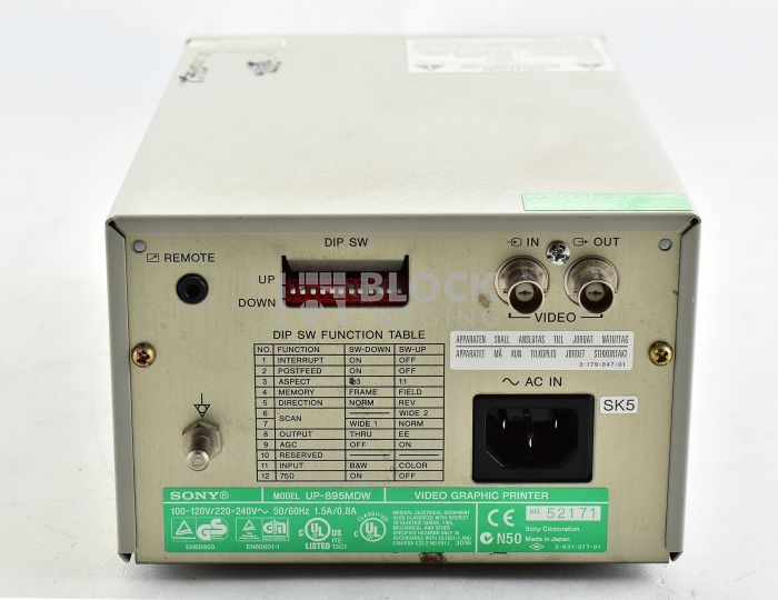 UP895MDW Sony Video Graphic Printer Block Imaging